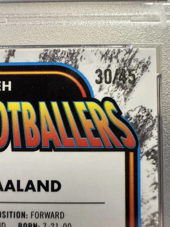 Erling Haaland 2020-21 Finest Prized Footballers #/45 Blue Red Fusion PSA 10 - Image 3 of 3