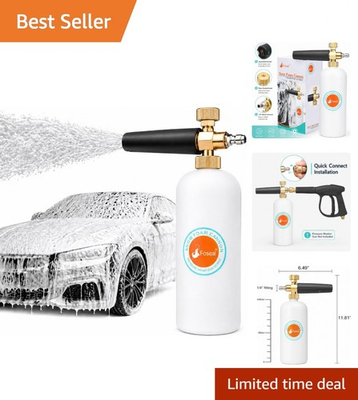 #ad Luxury Adjustable Snow Foam Cannon 1L Heavy Duty Brass Blaster for Pressure... $27.99