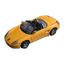 Motormax Porsche Boxter Convertible Yellow Diecast Model Car 1:64 Scale (2011)