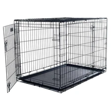 Petmaker Foldable Metal Dog Crate Cage 25"H X23"W Medium To Large With 2 Door