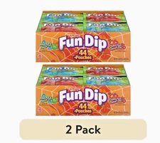 (2 pack) Fun Dip Razz Apple Magic Dip & Cherry Yum Diddly, Halloween Candy, 44 C