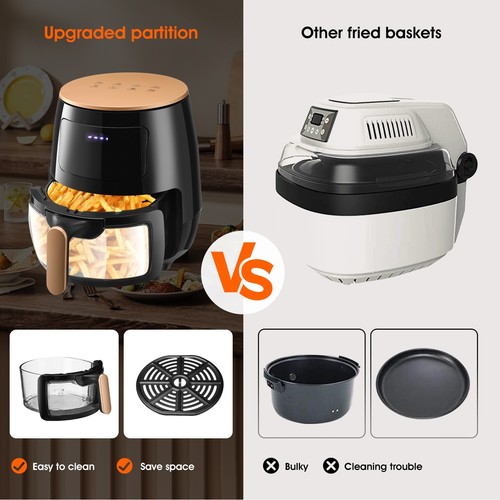 Air Fryer 6L LCD Fryers Oil Free Oven 1400W Airfryer Kitchen Healthy Cooker - Picture 15 of 19