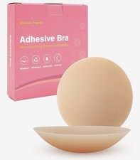 Niidor Adhesive Bra Strapless Sticky Invisible Push up Silicone Bra Nude Size D
