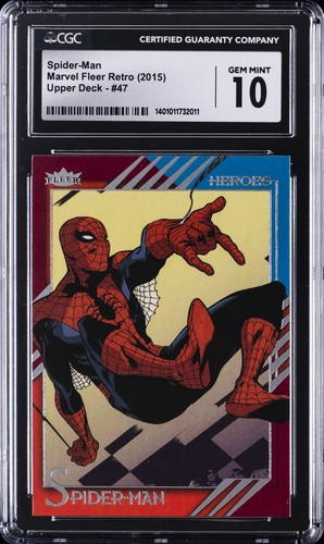 2015 UD FLEER RETRO #47 SPIDER-MAN CGC 10 GEM MINT