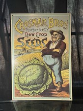 CROSMAN BROS NEW CROP SEEDS EMBOSSED METAL SIGN AAA Sign USA