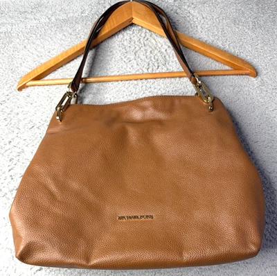 Michael Kors Fulton Bag Womens Handbag Three Compartments Brown Pebble Leather - Photo 1/4