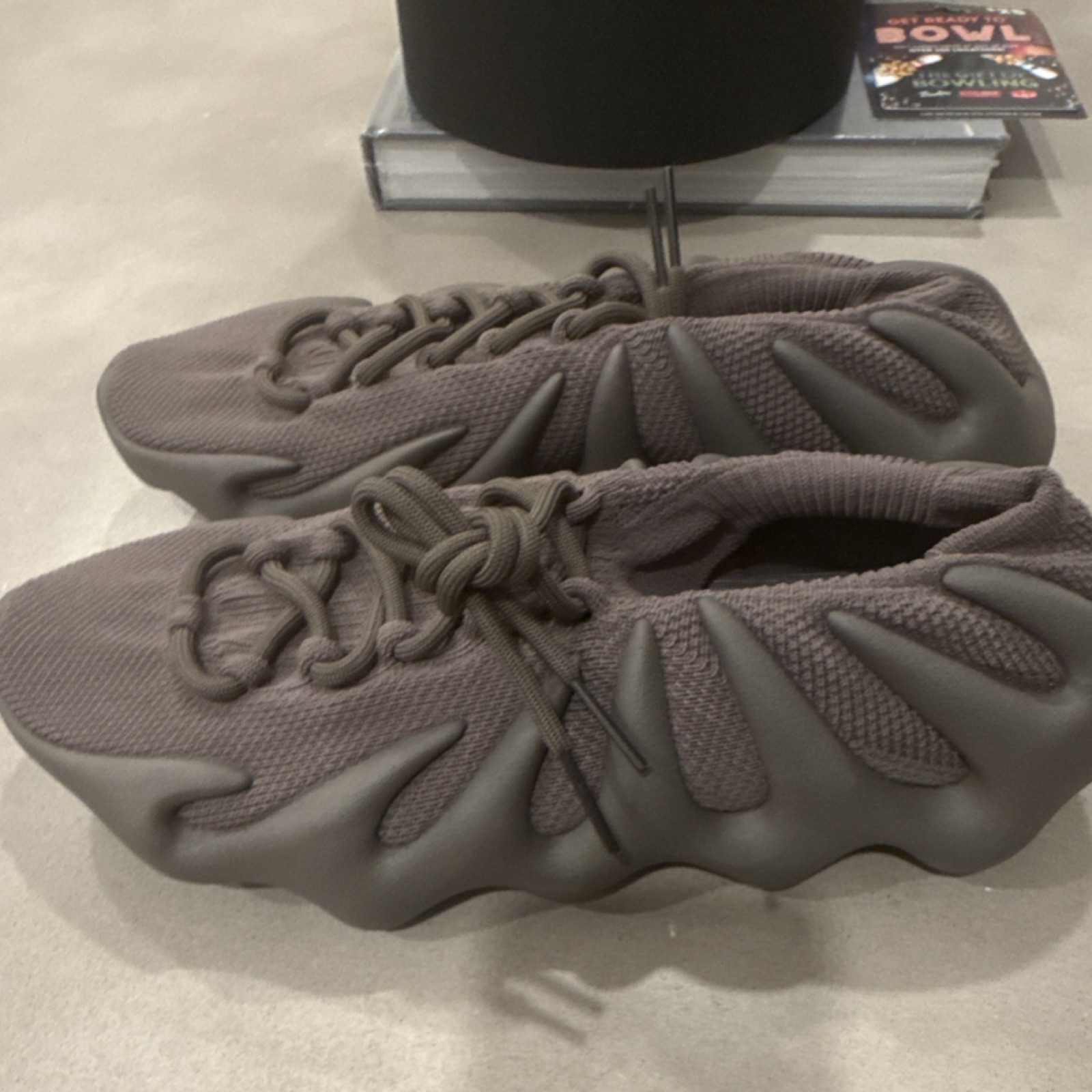 adidas Yeezy 450 Cinder GX9662 Brown Knit Textile Sneakers Lace Up Men's thumbnail 3