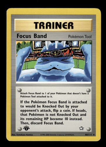 focus sash pokemon card Focus Band - Neo Genesis #86 Price & Value