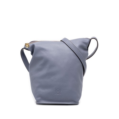 LOEWE Leather Anagram Crossbody Pre-Loved Bag Purple