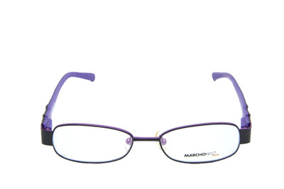 MARCHON NYC JUNIOR KIDS OLIVIA 008 BLACK PURPLE AUTHENTIC EYEGLASSES 46-15-125