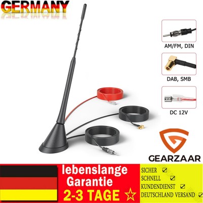 DAB Antenne AM FM Dachantenne DAB+ Autoantenne Verstärker SMB DIN Kombi-Antenne