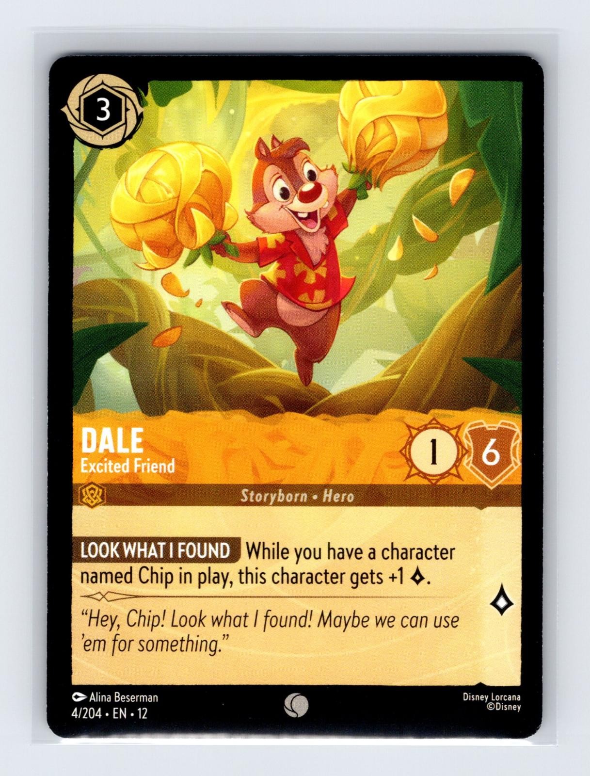 Dale - Excited Friend 4/204 C Lorcana Wilds Unknown NM/M