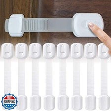 Socub 8 pack Child Safety Cabinets Strap Locks, Multi Use Latch with Strong A