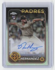 Nick Hernandez 2024 Topps Chrome Rookie Autographs Refractor SN,AU #RA-NH #/499
