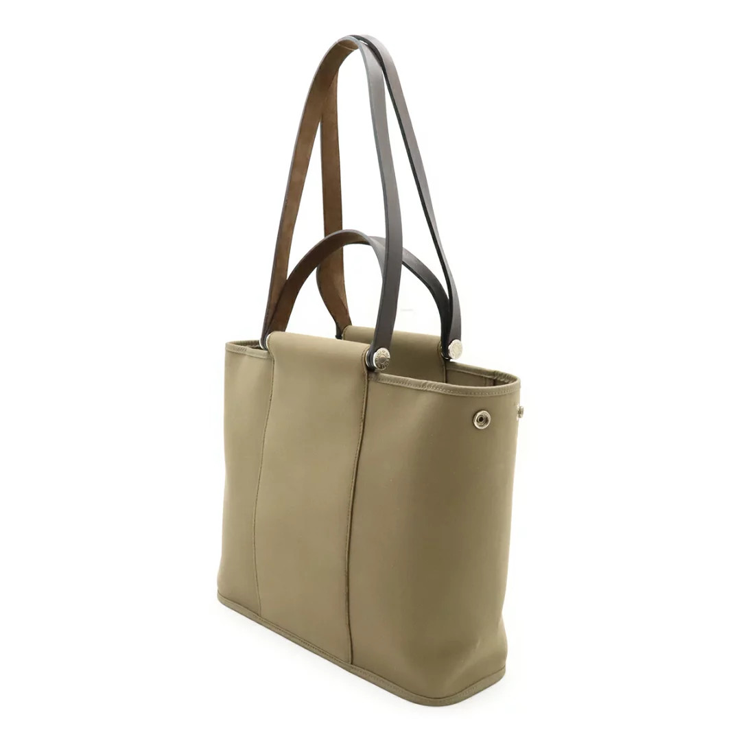 Hermes Cabag Pm Tote Bag Handbag 2-Way Shoulder Toile Officier *Neb532 thumbnail 2