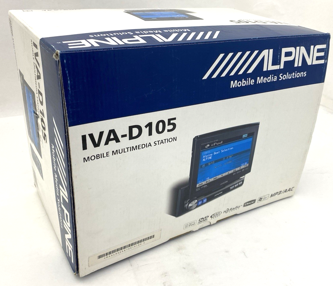 USED ALPINE IVA-D105 FLIP OUT SINGLE DIN TOUCH SCREEN CAR STEREO