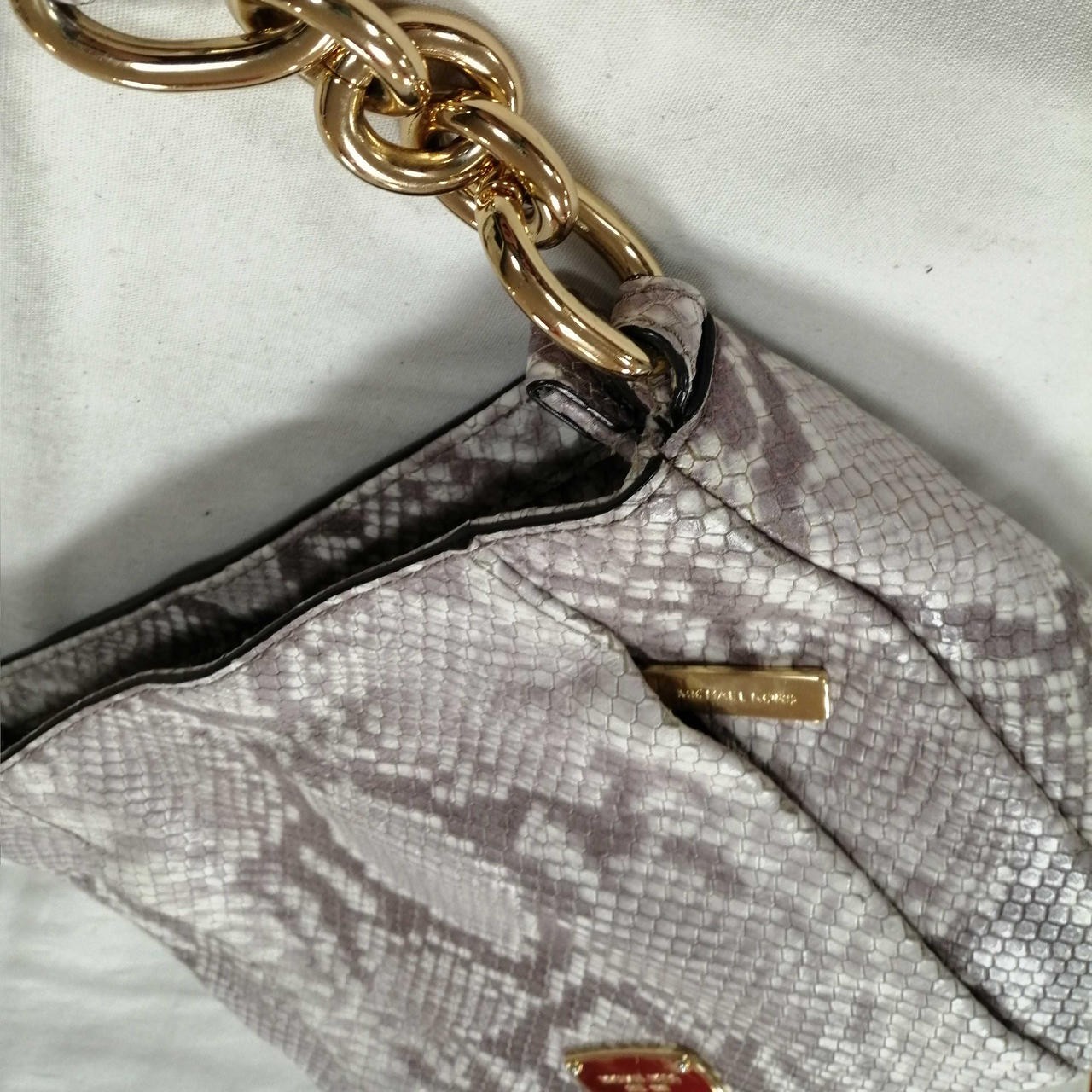 Shoulder Bag Michael Kors Model Gray Python Patte… - image 8