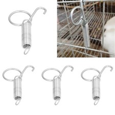 20PCS Cage Door Spring Hook Metal Finger Spring Latch Hook for Fixing Rabbit Pet