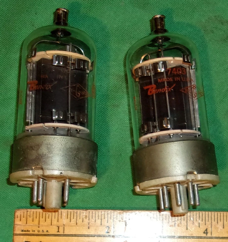 (2) BENDIX 7403 Beam Tetrode Tubes GOOD FILAMENTS! not tested (2.5Amp Filament) - Image 2 of 4