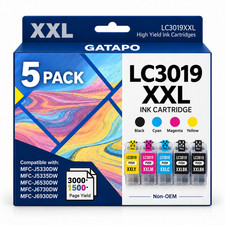 LC3019XXL 5PK Ink Cartridges 2BK/C/M/Y for Brother MFC-J5330DW J6530DW J6930DW