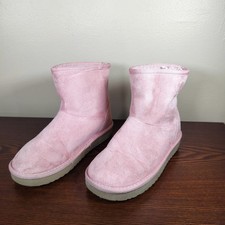 Children's Place Kids Size 2 Pink Ugg Inspired Non-marking Boots Faux Fur Lining