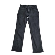 Lee Straight Leg Jeans Womens 6 Short Gray Charcoal Flex Mid Rise Regular Fit