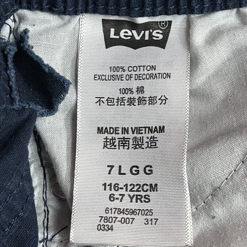 Levis Joggers Youth Kids Size 7 Blue Elastic Waist Drawstring Dark Wash - Picture 3 of 12