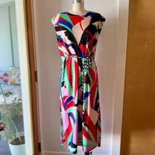 🌺 FARM Rio Colorful Monstera Organic Cotton T-Shirt Belted Midi Dress-Size M