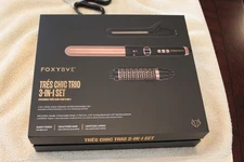 Foxybae Trés Chic Trio 3-in-1 Multi-Styler Hair Tool Set - Black-Rose Gold
