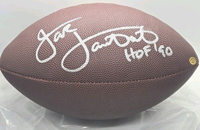 Jack Lambert Signed Wilson NFL Football ''HOF 90'' Steelers Lambert58 COA 