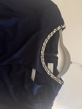 Tahari Arthur S. Levine Dress Navy Blue Sequin size 4 no callouts just preloved 