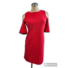 Chaps by Ralph Lauren Size 2 Pink Cold Shoulder Dress