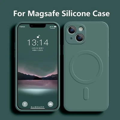 MagSafe Silikon Hülle iPhone 17 16 15 14 13 12 11 Pro Max Plus Air Case - Bild 1 von 4
