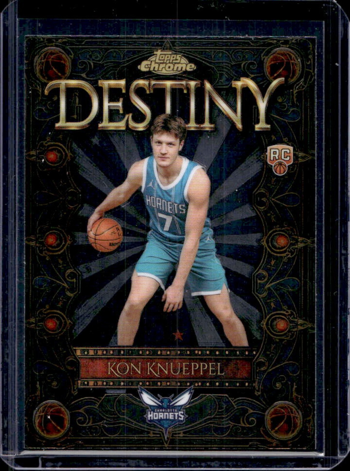 2025-26 Topps Chrome Kon Knueppel Destiny RC Rookie #D-4 Hornets