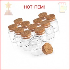 Bright Creations Spell Jars - Mini Glass Jars with Cork Lids - 50ml Clear Bottle