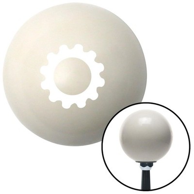 White Solid Gear Ivory Shift Knob w/ M16x1.5 Insert Shifter Auto Manual Custom