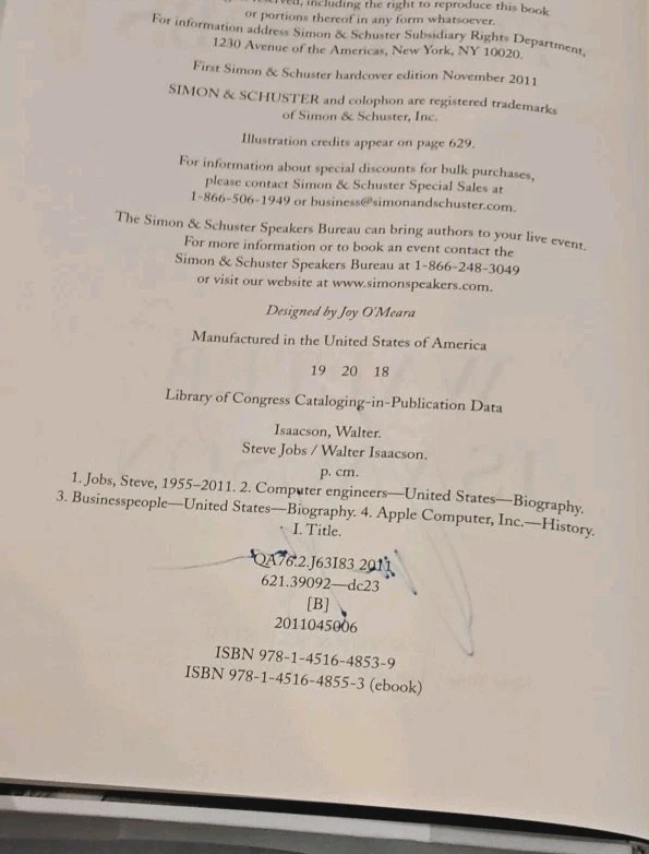 'SIGNED' STEVE JOBS by Walter Isaacson (2011) 1st Edition I - Image 3 of 4