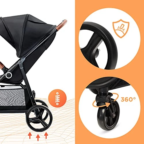 Kinderkraft GRANDE PLUS Stroller pushchair for toddlers from Birth to 22 kg, - Image 4 of 4