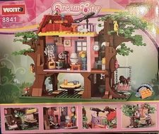 840 Piece Tree House Building Sets Creative Forest House Building Blocks Swing