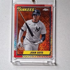 Topps 2025 Series 1 Juan Soto 1990 Chrome Mojo Refractor #T90C-19 Yankees /25