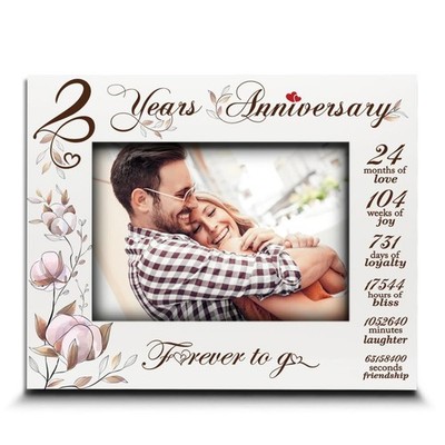 -2 Years Anniversary Keepsake- Traditional 2nd Weeding Anniversary Design Pic...