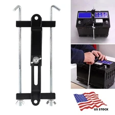 19cm Car Storage Battery Holder Adjustable Stabilizer Rack Mount Bracket Black