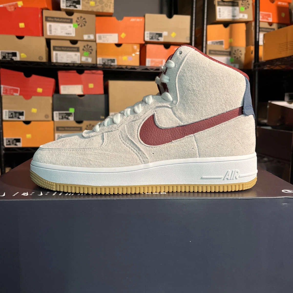 Nike Air Force 1 High White Team Red W for sale | eBay