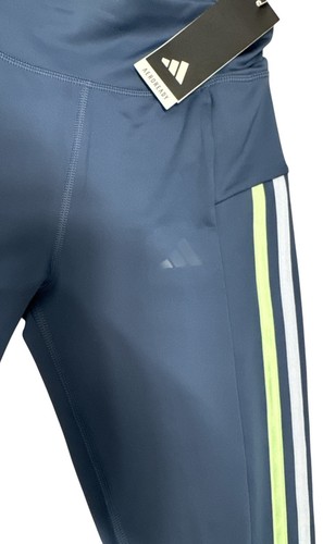 Girls Adidas Aeroready Leggings Size XL 16 Mavy W/ Multi-color Adidas Stripes - Picture 3 of 6