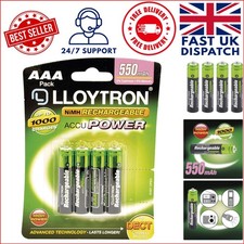 4 Pack of 550mAh Rechargeable AAA Batteries - Green Approach to Powering Devices 2.00 per battery