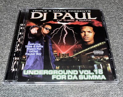 Underground 16: for Da Summa by Dj Paul (Triple 6 Mafia) (New CD) Buy Any 3 Get