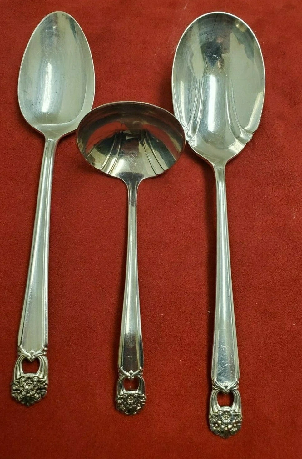 Eternally Yours 1847 Rogers Silverplate Berry Spoon, Gravy, & Serving Spoon