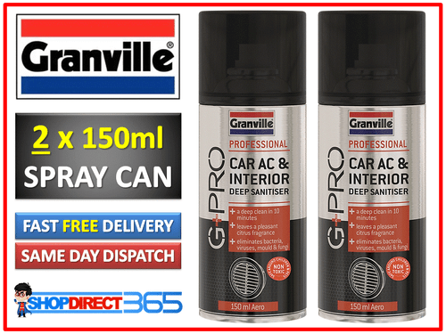 2 x Granville Pro Car Air-Con Air Conditioning Cleaner Odour Bomb Sanitiser 1086 - Picture 3 of 3