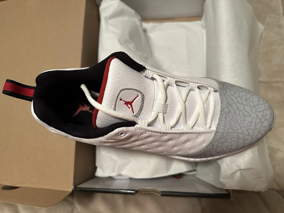 Talla 10.5 - Jordan Comfort Viz Air 13 Blanco Gris Lobo Foto 2 de 4