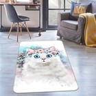 3D White Cat Painting N16702 Game Rug Mat Elegant Photo Carpet Mat Romy